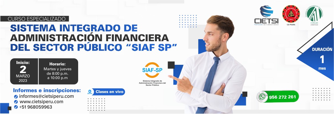 curso especializado sistema integrado de administraciOn financiera del sector pUblico     siaf sp 2023